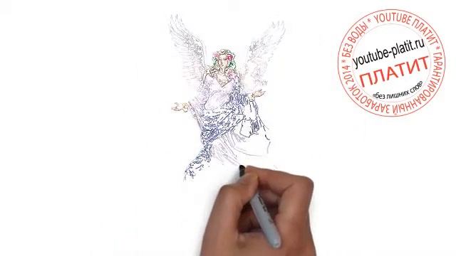 Как рисовать ангела поэтапно Как нарисовать ангела простого смотреть онлайн
