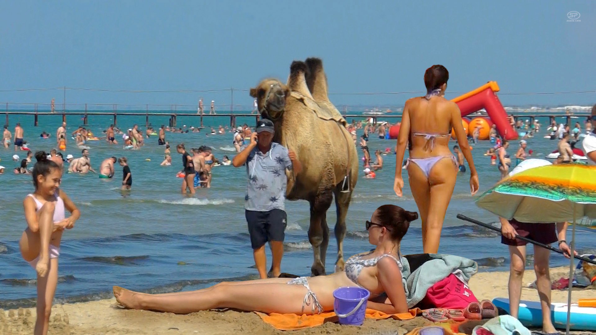 Анапа 5 августа. ПЛЯЖ в Джемете. ЖАРА +30. Без комментариев смотреть онлайн
