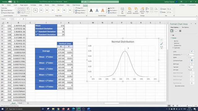 Excel Fill Area Under Line Chart смотреть онлайн
