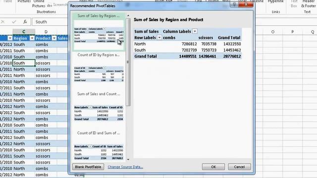 Excel 2013 - Recommended Pivot Tables смотреть онлайн