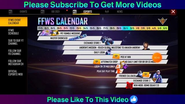 FFWS Event Calendar ! FFWS Calendar Full Details [ Bangla ] In Free Fire ! смотреть онлайн