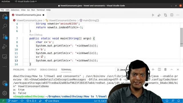 How to concisely check for vowels and consonants in Java? | No Loop смотреть онлайн