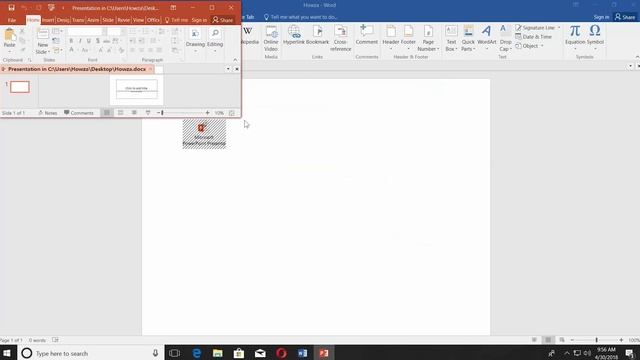 How to Attach PowerPoint File in Word Document смотреть онлайн