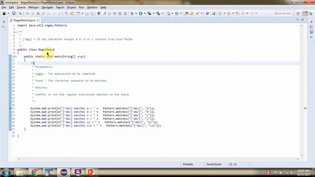 What is Regex character classes and how to use simple class and negation? | Java Regex смотреть онлайн