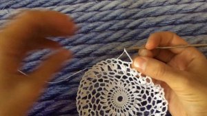 АЖУРНАЯ САЛФЕТКА крючком для начинающих по схеме. ЧАСТЬ 1 ( 1 - 15 ряды). Подробный МК