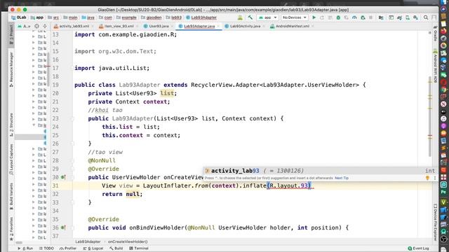 Giao diện Android - 8.7 - RecyclerView, CardView trong Android смотреть онлайн