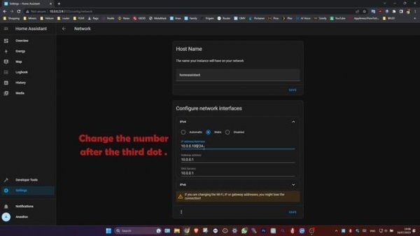 Home Assistant Change ip Address - Set Static Address