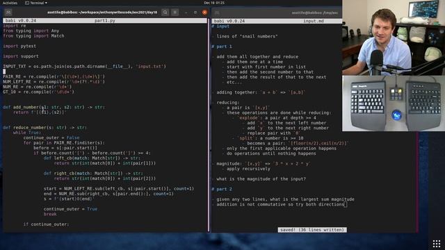 2021 advent of code - day 18 solutions смотреть онлайн