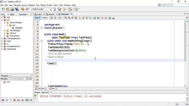 Abstract Window Toolkit Awt in java how to make TextField in java on window application смотреть онлайн