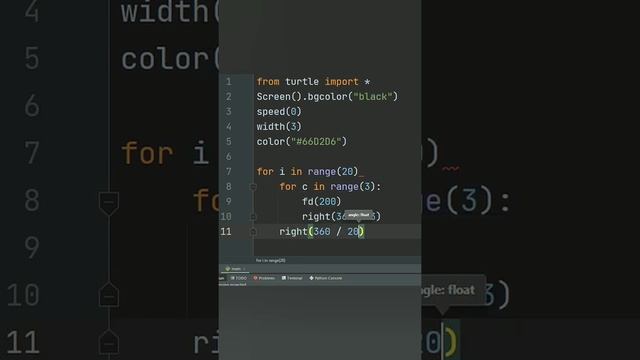 How turtle works in 14 seconds #turtle #python #programming смотреть онлайн