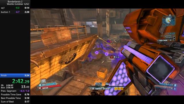 Borderlands 2 Wattle gobbler DLC geared speedrun in 5:21 смотреть онлайн