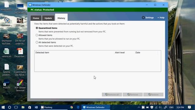 Windows Defender What to do with Quarantined items and Detected items list смотреть онлайн