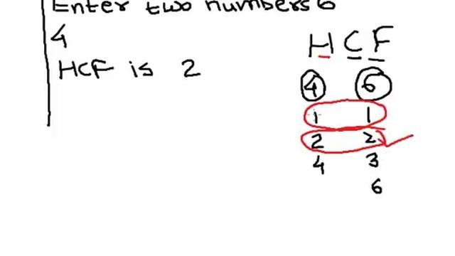 Program to calculate HCF of two numbers in C language смотреть онлайн