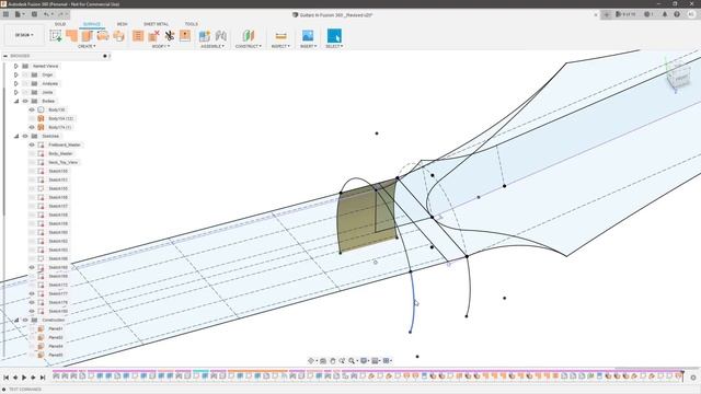 SOLVED: How to model the PERFECT Asymmetrical Headstock Transition | Guitars in Fusion 360 смотреть онлайн