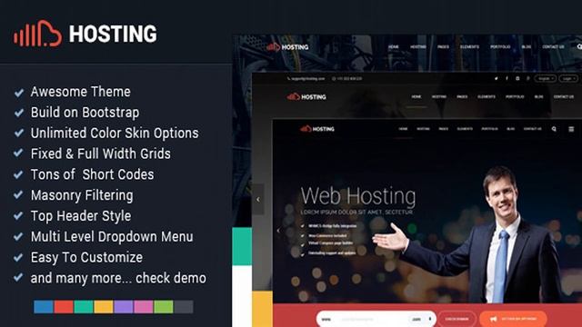 Hosting - Bootstrap Responsive Multi-Purpose HTML5 | Themeforest Website Templates and Themes смотреть онлайн