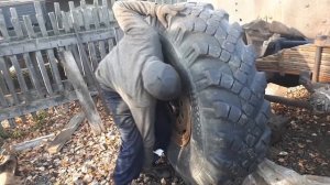 Урал 4320 .Ремонт часть 36. ставим колёса,подкачка и т.д.