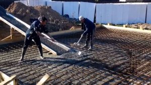 Заливка бетона