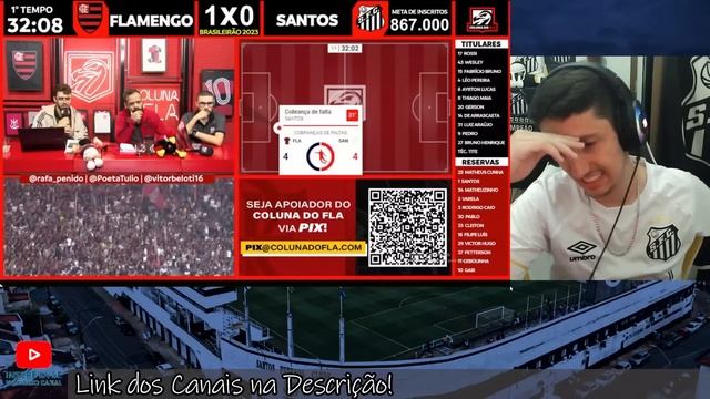 REAÇÕES DOS FLAMENGUISTAS na DERROTA pro PEIXÃO - FLAMENGO 1X2 SANTOS [REACT BRASILEIRÃO 2023] смотреть онлайн