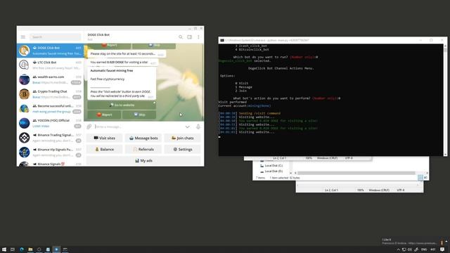 Updeat! Telegram Doge/Bitcoin/zcash/Litlecoin ClickBot 2020 смотреть онлайн