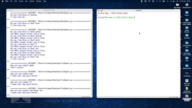 Python - Boolean, List, While and Coffee Shop смотреть онлайн