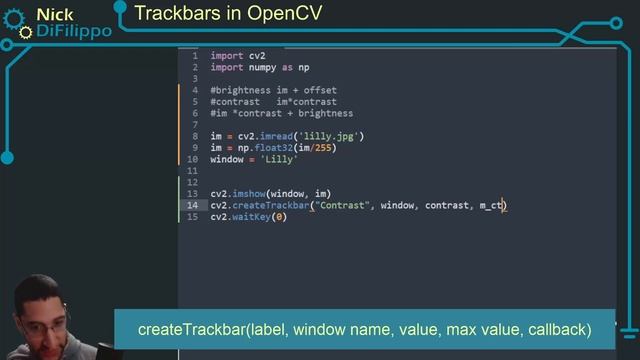 Creating a Trackbar with OpenCV (adjust brightness and contrast) смотреть онлайн