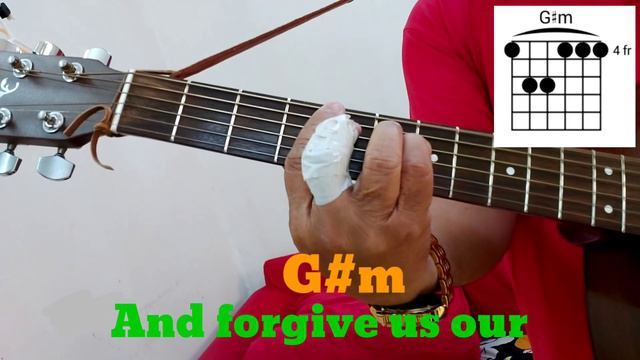 Our Father ( The Lord's Prayer) Guitar Tutorial With Lyrics & Chords + Diagram смотреть онлайн
