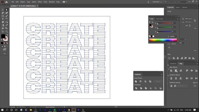 Deconstructed + Stacked Pattern Text Effect - Adobe Illustrator CC Tutorial (2020) смотреть онлайн