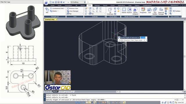 GstarCAD 3D Modeling Pillar Part Tutorial Graphic Design Software смотреть онлайн