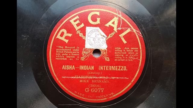 Aisha (Indian Intermezzo) - Mike Bernard, piano (1913) смотреть онлайн
