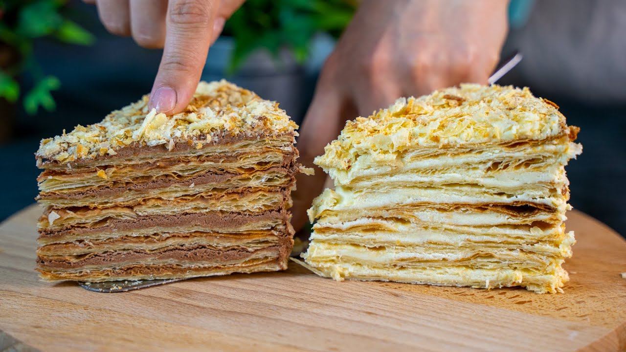 НАПОЛЕОН Лучшее СЛОЁНОЕ тесто. ДВА торта - Я - ТОРТодел! смотреть онлайн