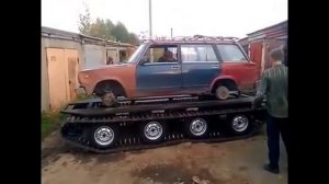 Разные автомобили на гусеницах. Самодельный гусеничный вездеход