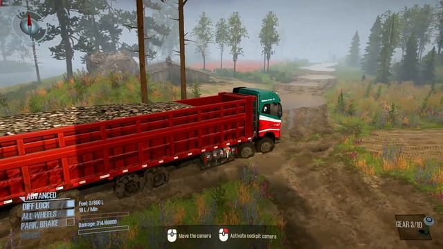Spintires: MudRunner - VOLVO FH16 750 10x10 Globetrotter XL + Long Trailer Off-road Driving MOD 202 смотреть онлайн