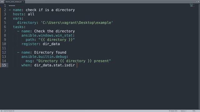 Check if a directory exists on Windows-like systems - Ansible module win_stat смотреть онлайн