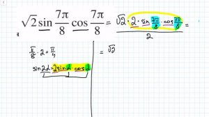 √2sin(7p/8)cos(7p/8)