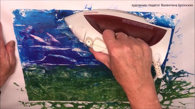 Как нарисовать в технике расплавленных красок | Пейзаж | Для детей 12+ #восковыемелки #энкаустика смотреть онлайн