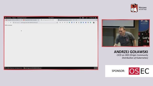 WJUG #265 - Andrzej Goławski - CI/CD on OKD (Origin Community Distribution of Kubernetes) смотреть онлайн