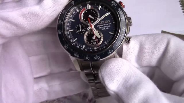 Обзор японских часов Seiko Perpetual Solar Chronograph SSC355P1 смотреть онлайн