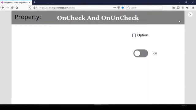 Power Apps Toggle and Check box Controls - OnCheck And OnUncheck Property смотреть онлайн