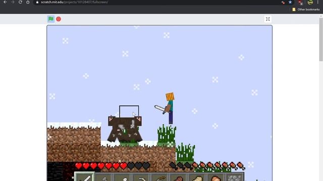 Paper Minecraft v11 5 Minecraft 2D on Scratch Google Chrome 2020 06 04 12 54 56 смотреть онлайн