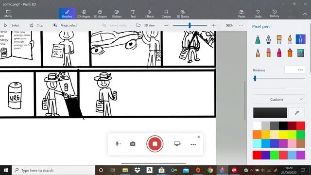 I made a comic strip with help from a random word generator смотреть онлайн