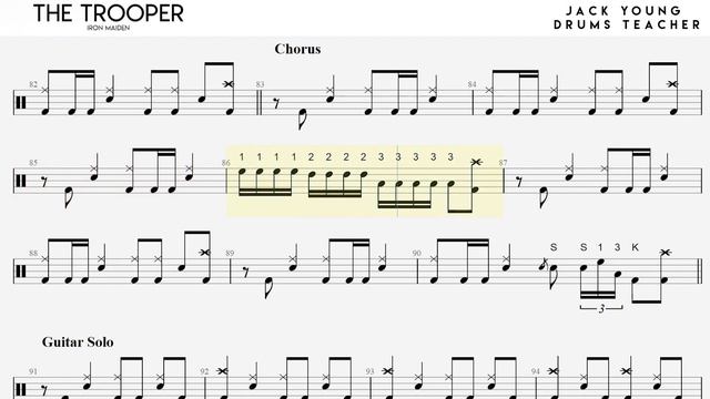 How to Play The Trooper on Drums 🎵 Trinity Rock & Pop Drums смотреть онлайн