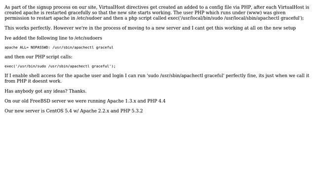 DevOps & SysAdmins: Problems restarting apache via PHP (even with sudo) (2 Solutions!!) смотреть онлайн
