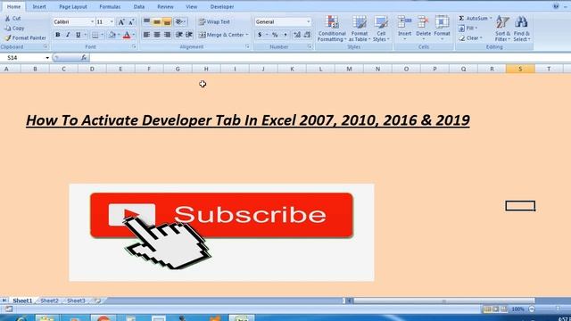 How To Activate Developer Tab In Excel 2007, 2010, 2016 & 2019 смотреть онлайн