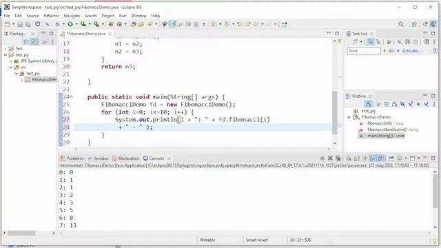 Fibonacci in Java [Funzioni Ricorsive e Iterative] смотреть онлайн