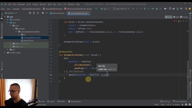 Animated Shimmer Effect with Jetpack Compose | Android Studio Tutorial смотреть онлайн