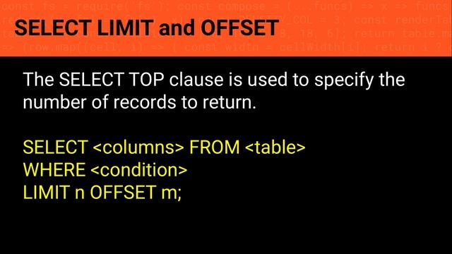 ? SQL: SELECT, math functions, aliases, limit, with, into смотреть онлайн