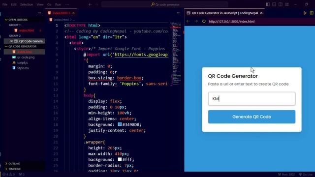 How to create the Qr code Generator. Using the HTML CSS JAVASCRIPT смотреть онлайн