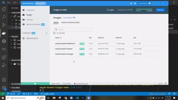 Wazuh install docker-compose with AWS - amarhanon -2