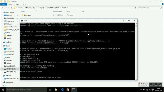 ReactJS Installation in Windows | Display Hello, World!!! | Part - 1 | VNOMVK Diaries ??? смотреть онлайн