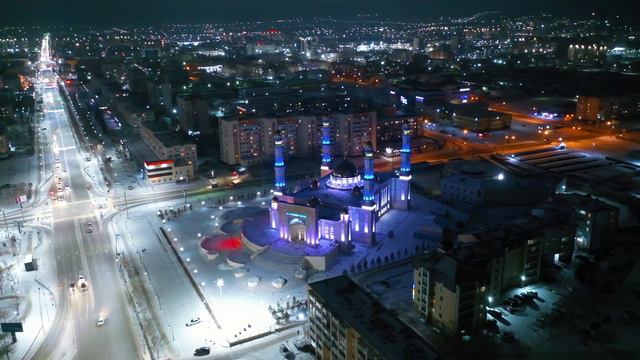 Ночной Кокшетау. Декабрь 2020. Мечеть смотреть онлайн